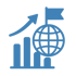 Create an icon which represents the text New High Growth Market ExpansionWhy not expand to the Hispanic speaking market Our fully bilingual team can help you tap into the Hispanic industry 19 of population in the US They are Hispanic speakers 33 mill-1